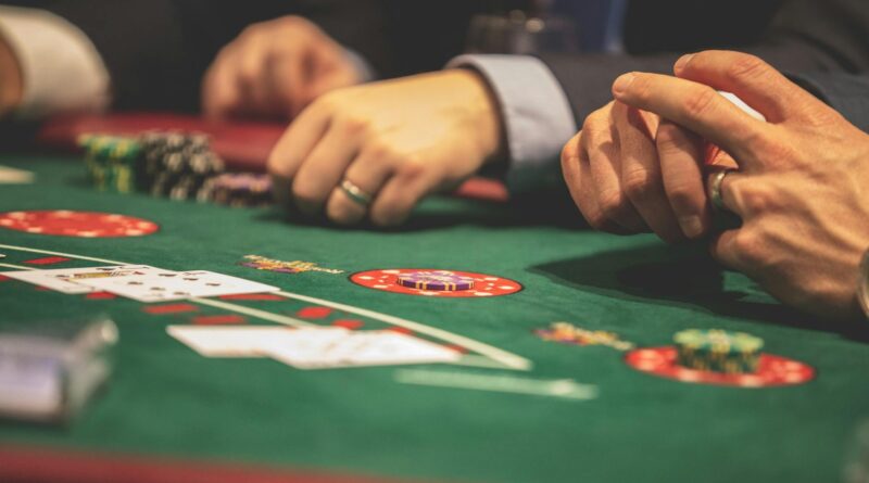 person playing poker